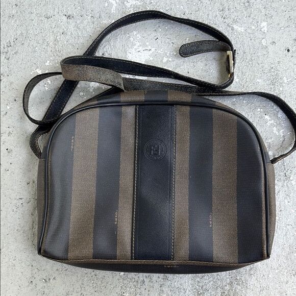 Vintage Fendi penguin striped Crossbody - Picture 1 of 14